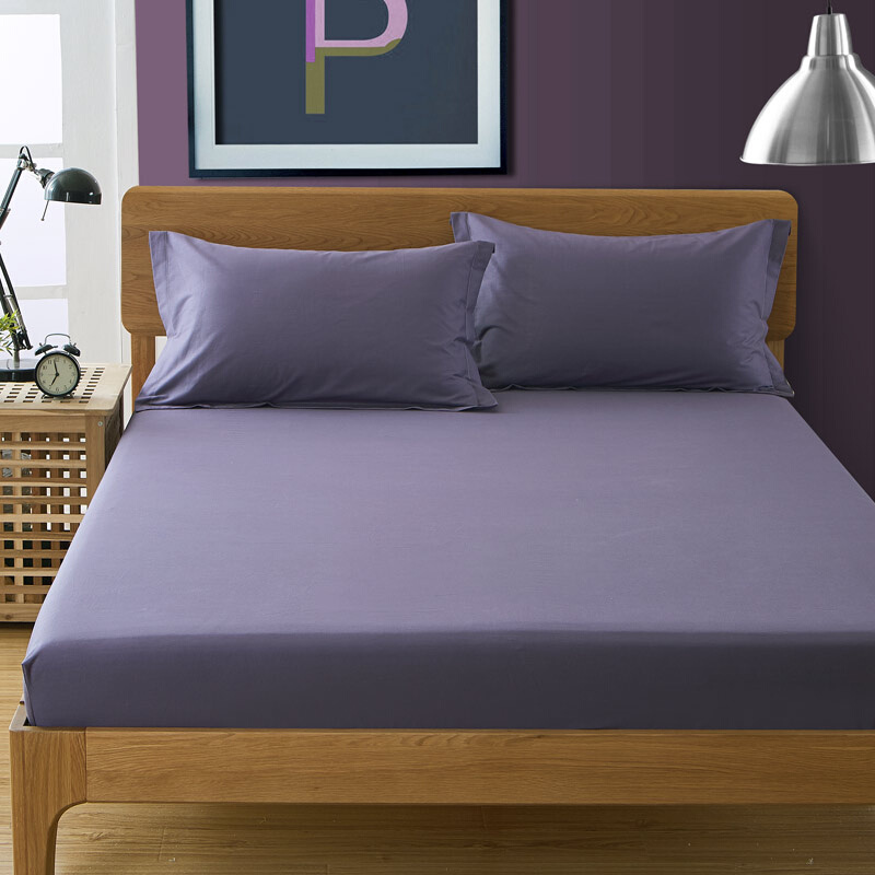 单件纯棉床笠全棉床罩床垫套防滑保护罩粉色一米八加高40床套定制