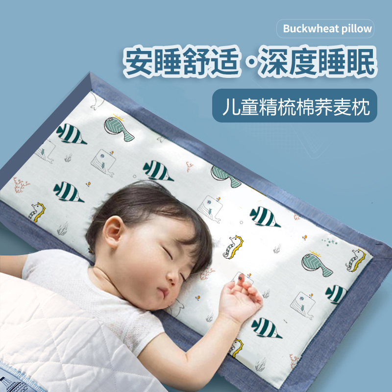 儿童枕头3岁以上四季通用宝宝荞麦6决明子7小孩吸汗枕幼儿园专用