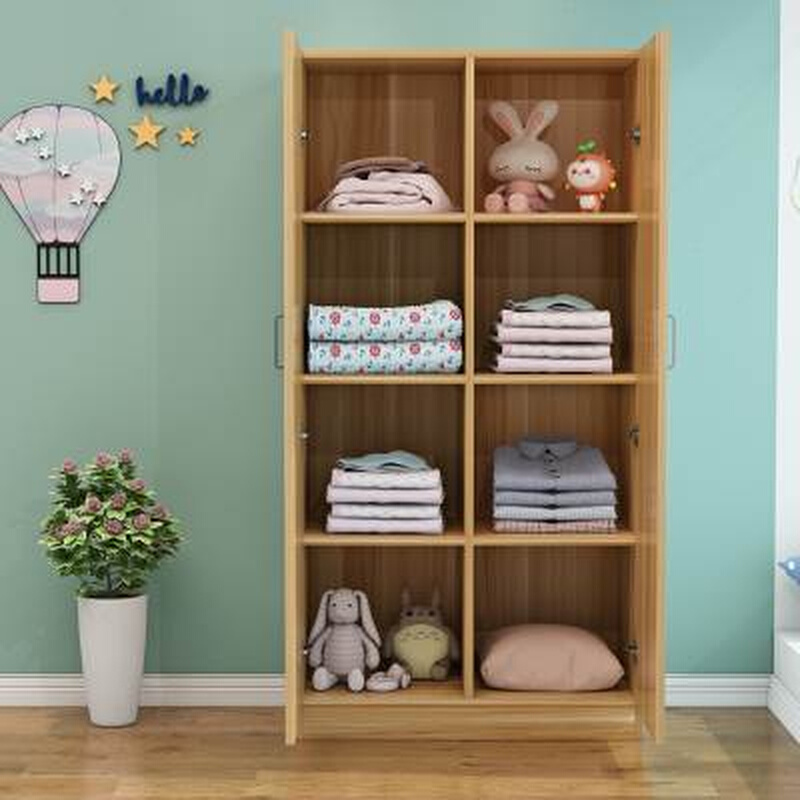 家用木质宝宝储物柜自由组合简易收纳柜卧室衣橱小型儿童矮柜