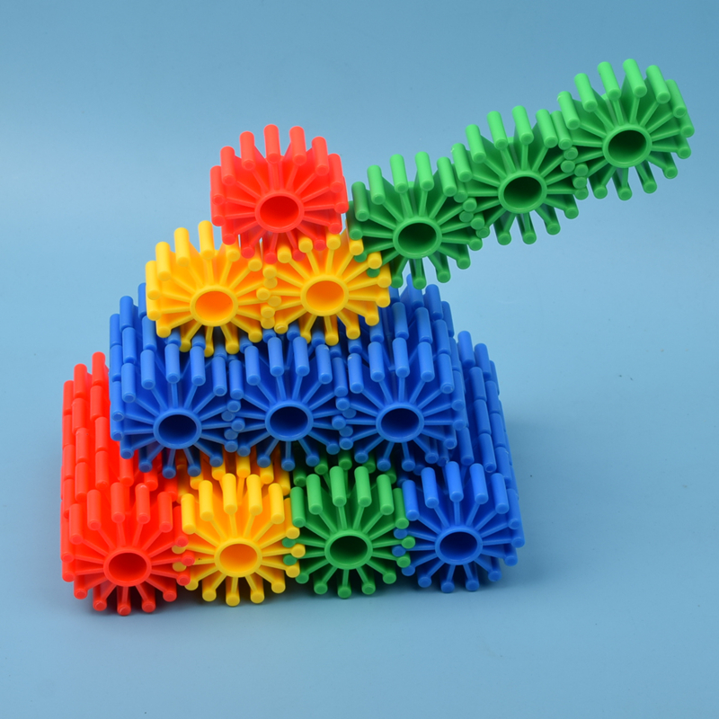 童趣齿轮积木玩具儿童塑料拼装宝宝早教幼儿园拼插智力开发3-6岁