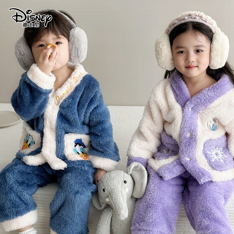 三枪&Disney迪士尼联名儿童冰雪款家居服套装2