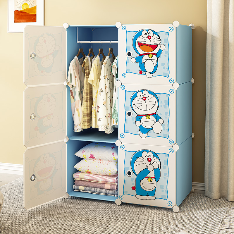 儿童衣柜家用卧室男孩女孩衣服收纳柜子简易组装小户型宝宝储物柜