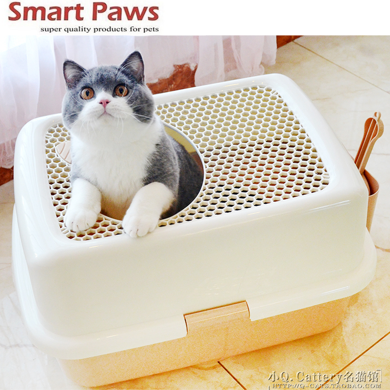Smart Paws顶入式猫砂盆防外溅全封闭猫厕所除臭猫沙盆半封闭式