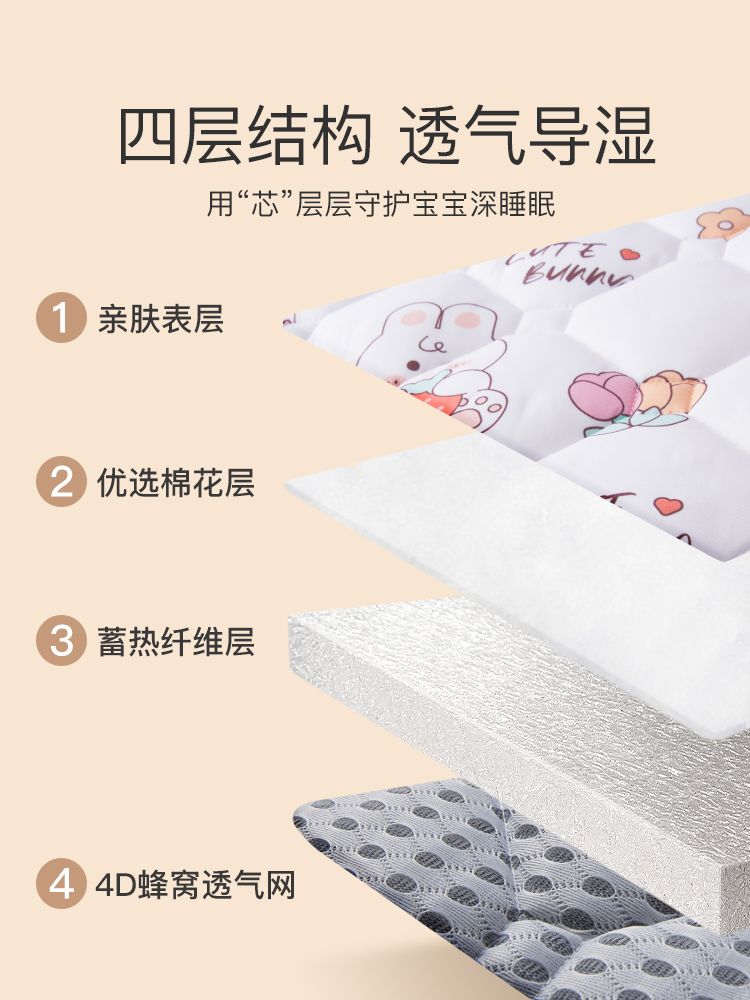 婴儿床单儿童床垫幼儿园午睡专用宝宝床褥垫垫被拼接床褥子秋冬季