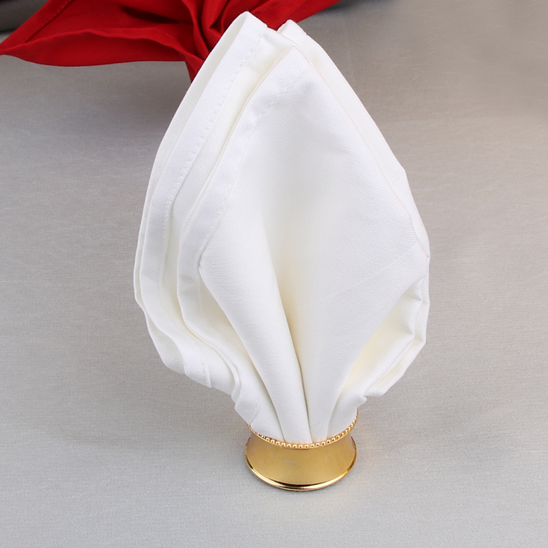 纯棉布艺餐巾白色餐巾布口布酒店专用折花口布西餐用围嘴布餐巾布