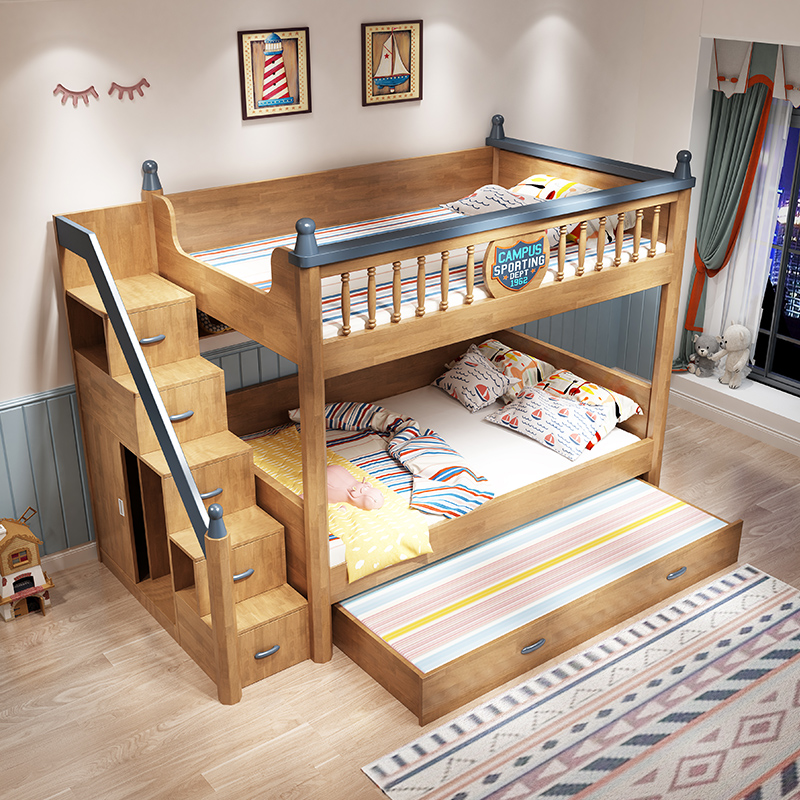 上下同宽儿童床上下床双层床多功能高低床小户型两层子母床小户型