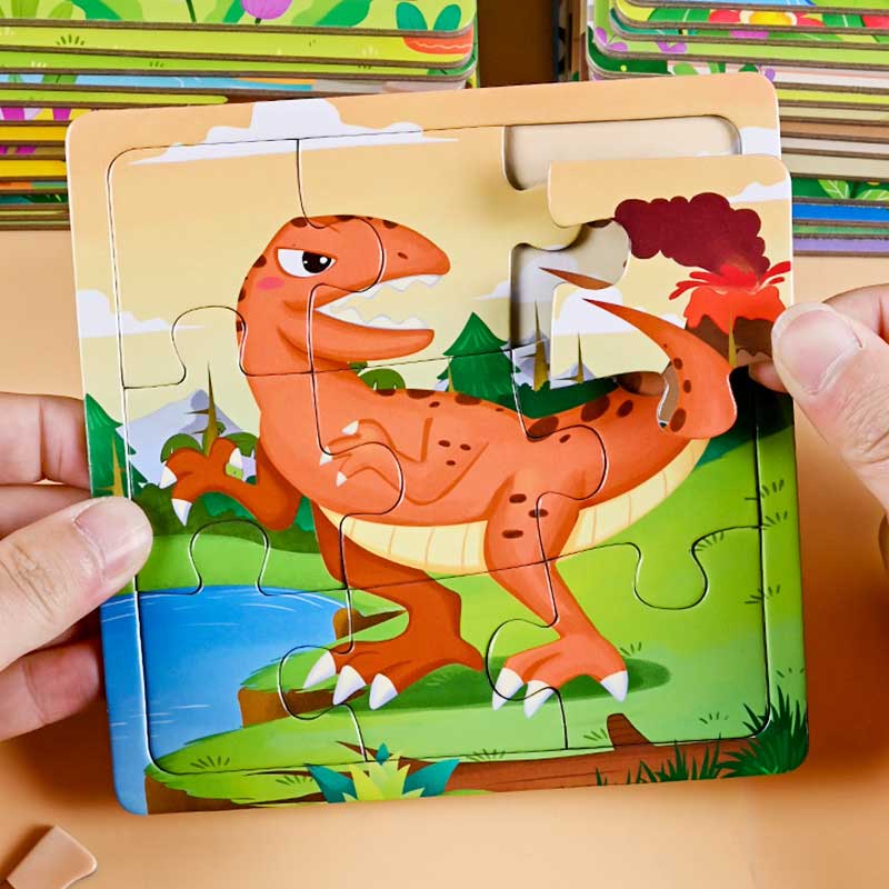 儿童恐龙拼图2岁入门级大块拼图3到6岁益智玩具宝宝开发智力拼板