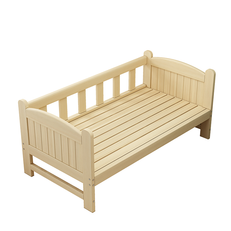 速发实木儿童拼接床婴儿大床加宽床拼接宝宝小床床边神器平接床儿