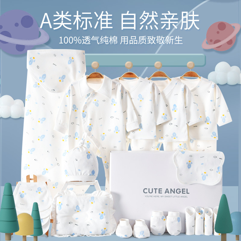 婴儿衣服秋冬季新生儿礼盒套装初生刚出生宝宝满月的见面礼物用品