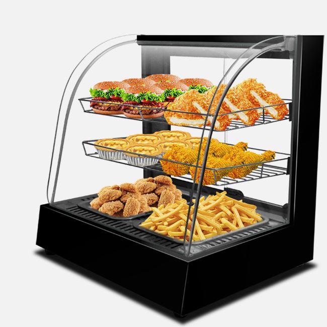 速发商用保温柜食品汉堡加热恒温箱展示柜台式板栗蛋挞面包玻璃熟