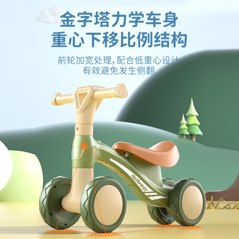 儿童平衡车无脚踏1—3岁幼儿学步车宝宝溜溜车四轮滑行车玩具车