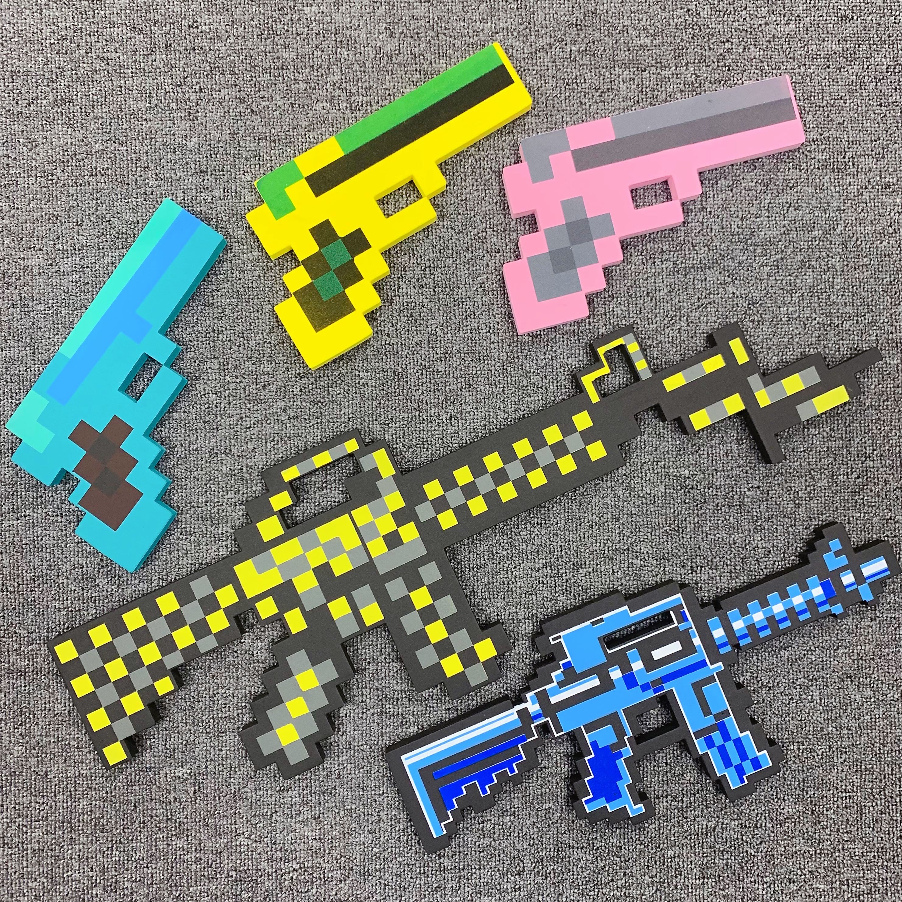 我的世界游戏周边玩具钻石泡沫枪模型武器儿童玩具礼物