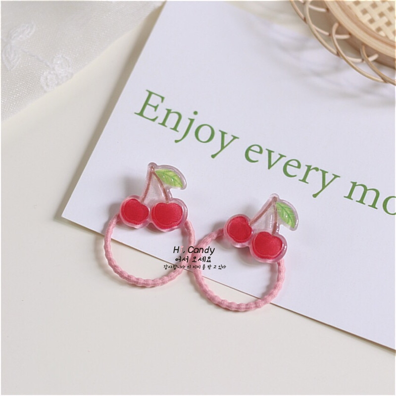 Candy bowtie 手工 韩国进口夏日水果樱桃草莓西瓜发圈儿童小皮筋