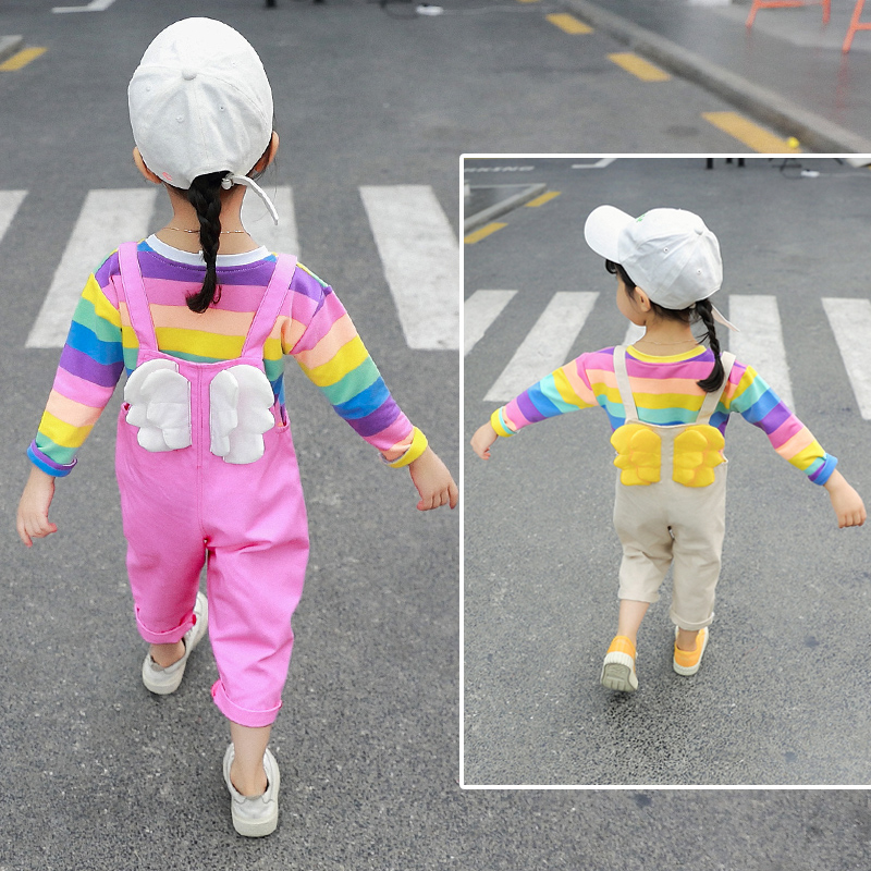2022新款女童春装背带套装1儿童洋气2韩版女宝宝3岁小女孩4两件套