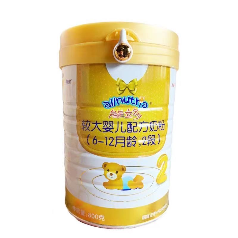 澳优能力多2段婴幼儿配方奶粉800g罐装用于6-12月龄24年9月到期