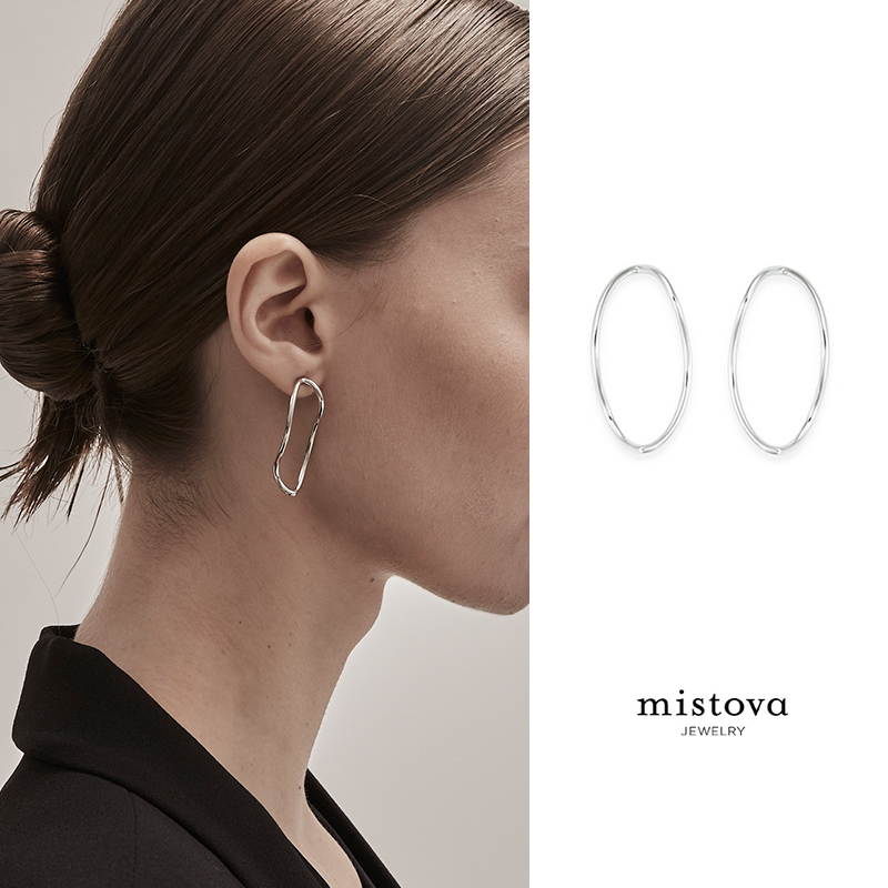 Mistova杨紫同款火种银耳环个性时尚小众设计师品牌百搭经典耳坠