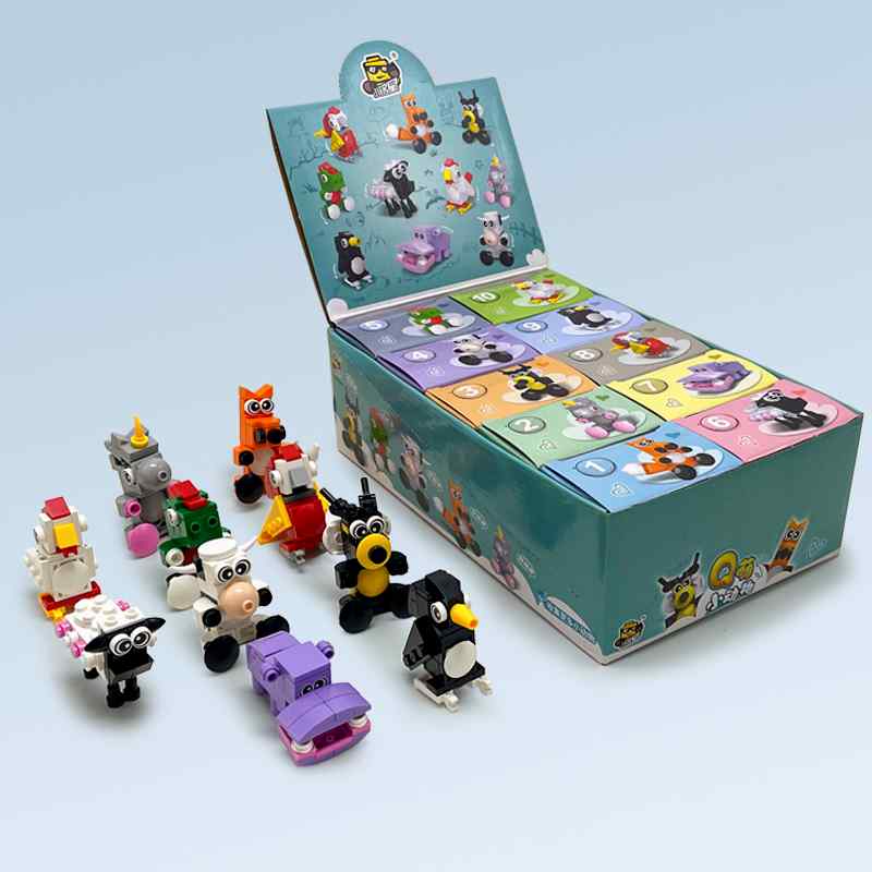 积木益智拼装玩具男孩小盒装女孩幼儿园礼物昆虫动物简单拼图5岁8
