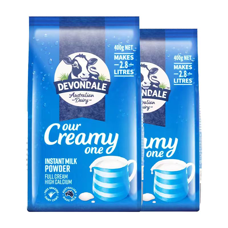 德运全脂生牛乳成长奶粉400gx2澳洲进口儿童大学生补钙早餐烘焙用
