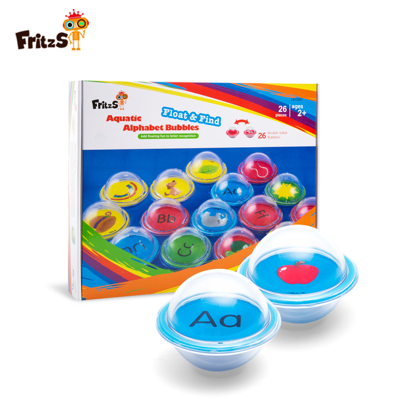 FritzS宝宝字母认知学习益智早教泡沫浮球戏水泡澡玩具亲子互动