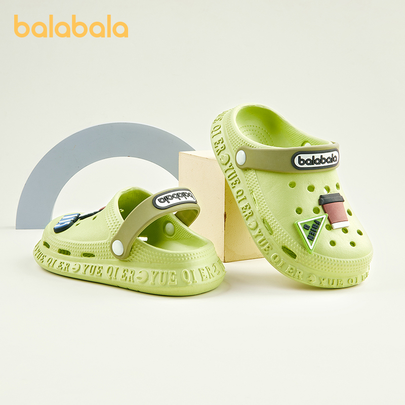 巴拉巴拉儿童拖鞋夏季男童洞洞鞋室内防滑男孩宝宝凉拖大童沙滩鞋