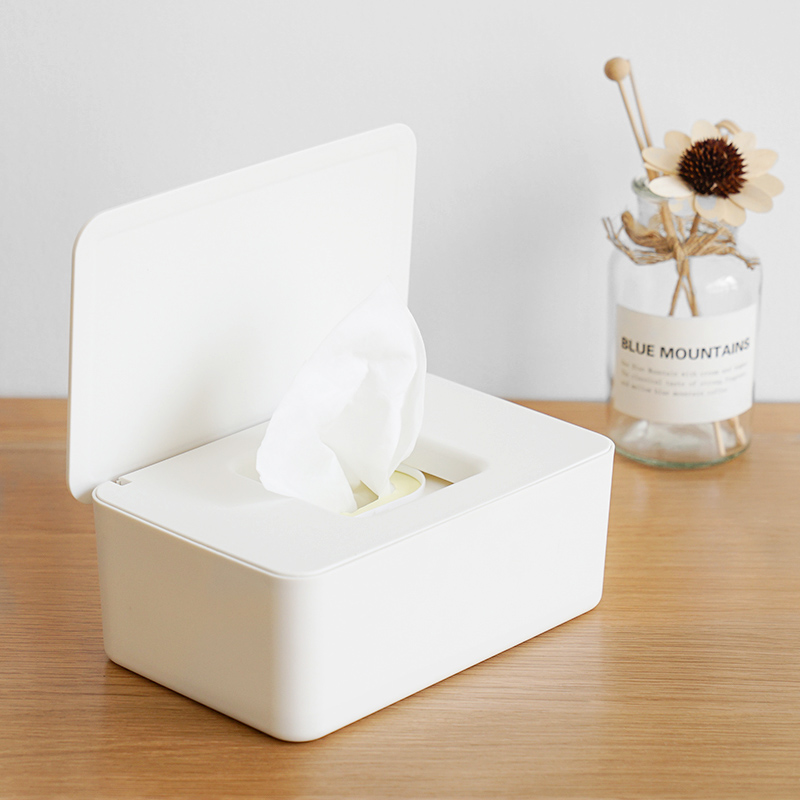 湿纸巾盒家用桌面密封防尘带盖湿纸巾空盒子湿巾收纳盒婴儿湿巾盒