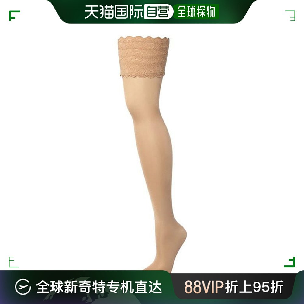 香港直邮潮奢 Wolford 女士 20D 缎面质感长筒袜