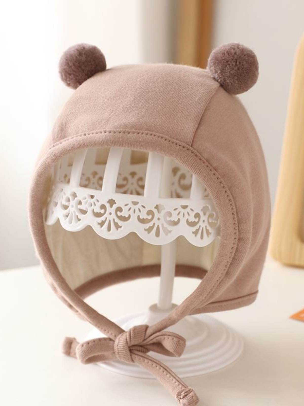 新生婴儿帽子春秋冬季款男女宝宝胎帽可爱超萌护耳帽婴幼儿包头帽