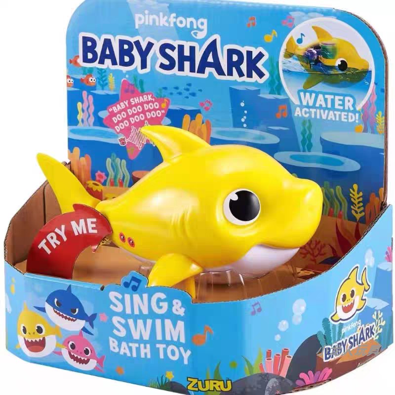ZURU婴幼儿鲨鱼宝宝洗澡玩具尼莫鱼男孩女孩儿童戏水电动音乐鱼