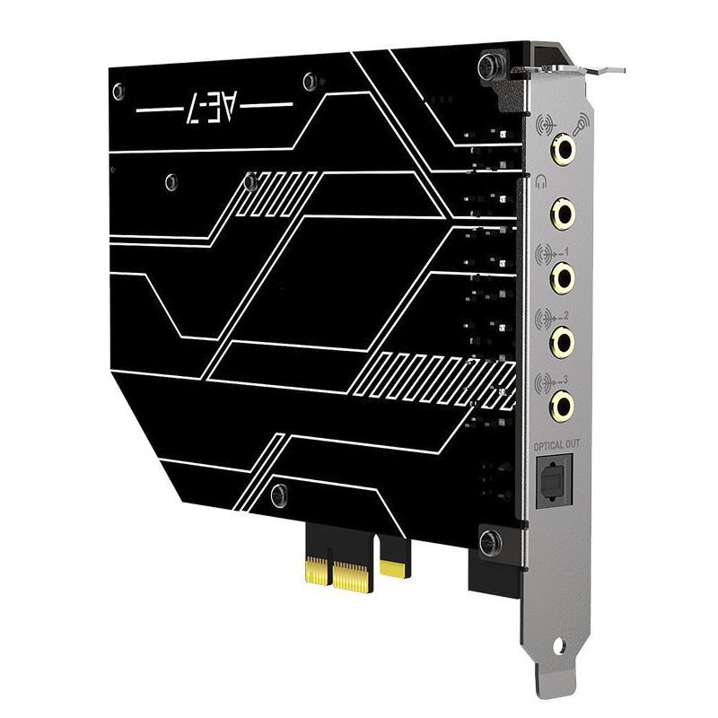创新AE-7游戏内置声卡 电脑台式机7.1虚拟PCIE声卡影音卡5.1连接