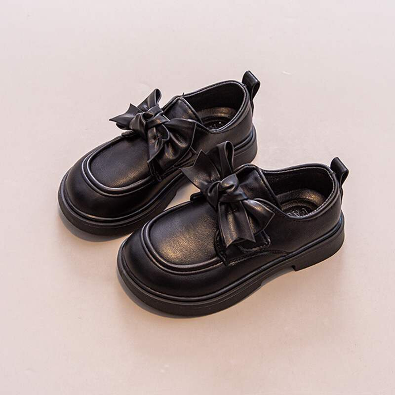 女童黑色小皮鞋春秋款2024新款儿童英伦风公主鞋校园演出软底单鞋