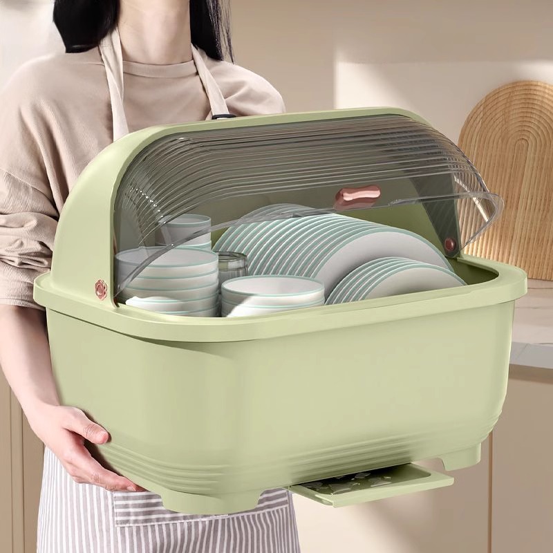 碗筷收纳盒带盖沥水箱家用厨房出租房婴儿宝宝奶瓶餐具装碗碟盘柜
