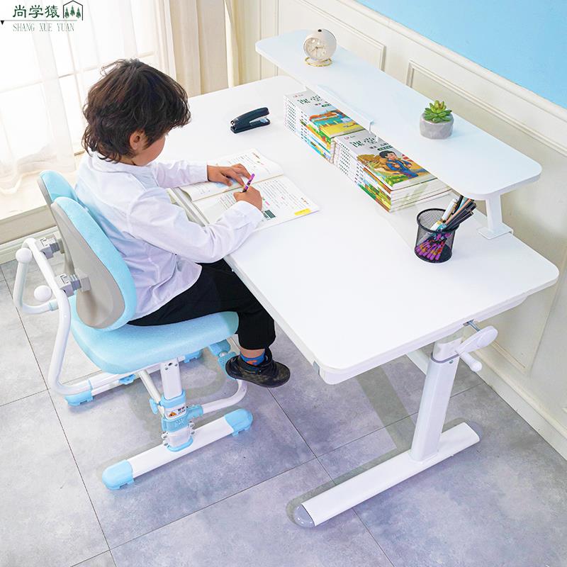 新款儿童书桌可升降实木学习桌椅套装初中小学生电脑桌简约家用写