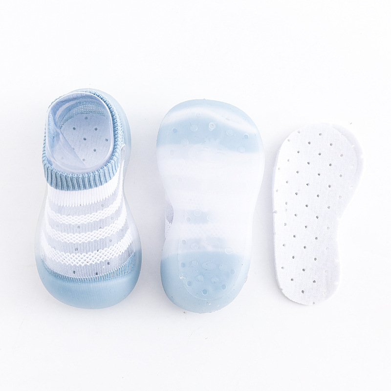 婴儿地板鞋夏季宝宝冰丝防滑袜子鞋学步鞋袜软底透气薄儿童地板袜