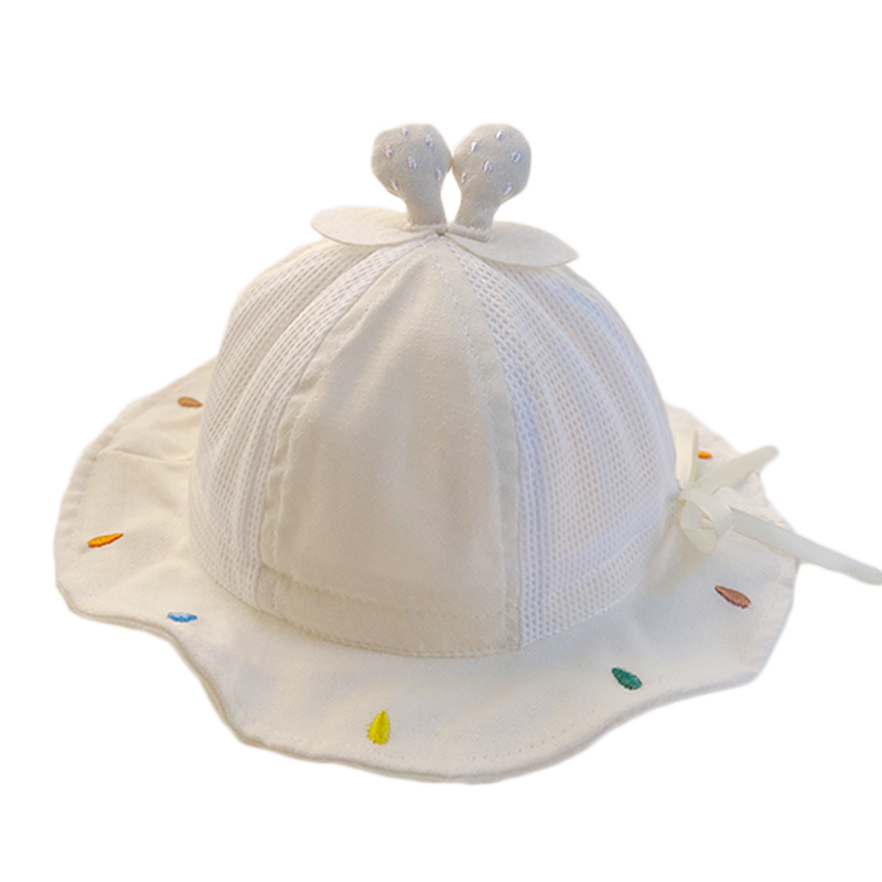 婴儿帽子夏季薄款遮阳帽男童女宝宝公主渔夫帽可爱网眼春天凉帽潮