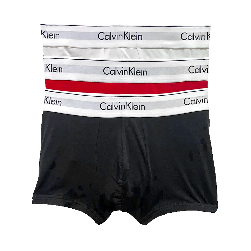 正品美版Calvin Klein CK男士弹性平角短裤短款四角内裤【3条装】