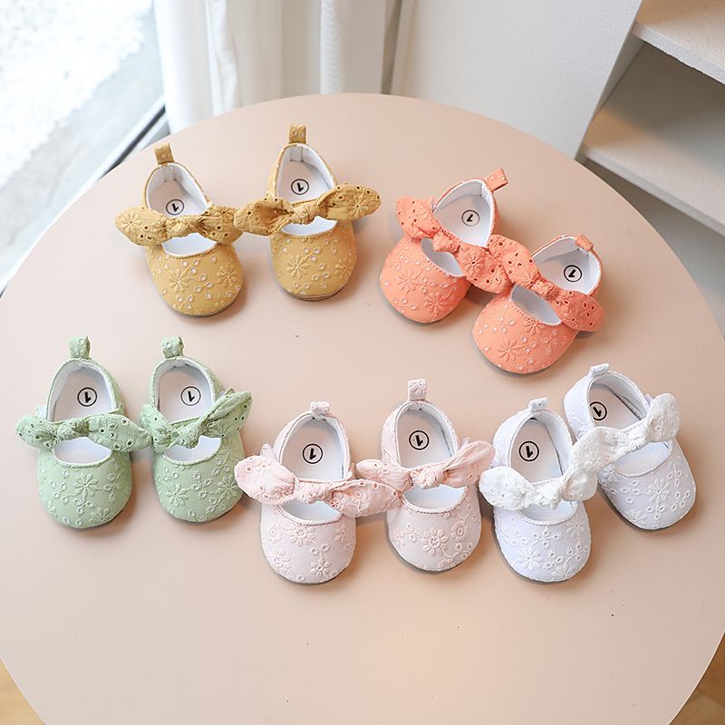 婴儿鞋春夏季0-1岁3-6-10个月女宝宝刺绣公主鞋幼儿不掉步前棉鞋8