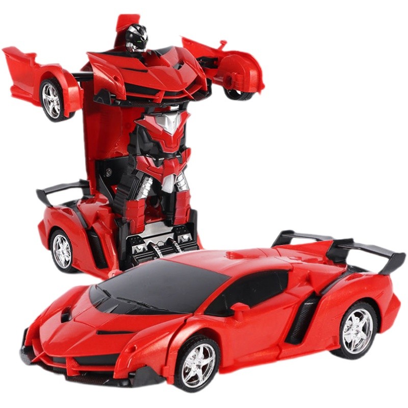 可充电男孩子金刚机器人问陆儿童玩具车变形遥控汽车生日礼物网红