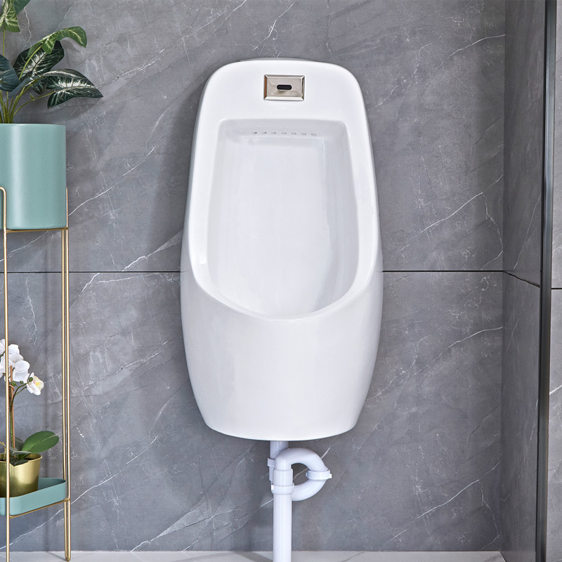 卫生间陶瓷感应小便池男厕所家用自动冲水挂墙式便器公厕尿斗尿池