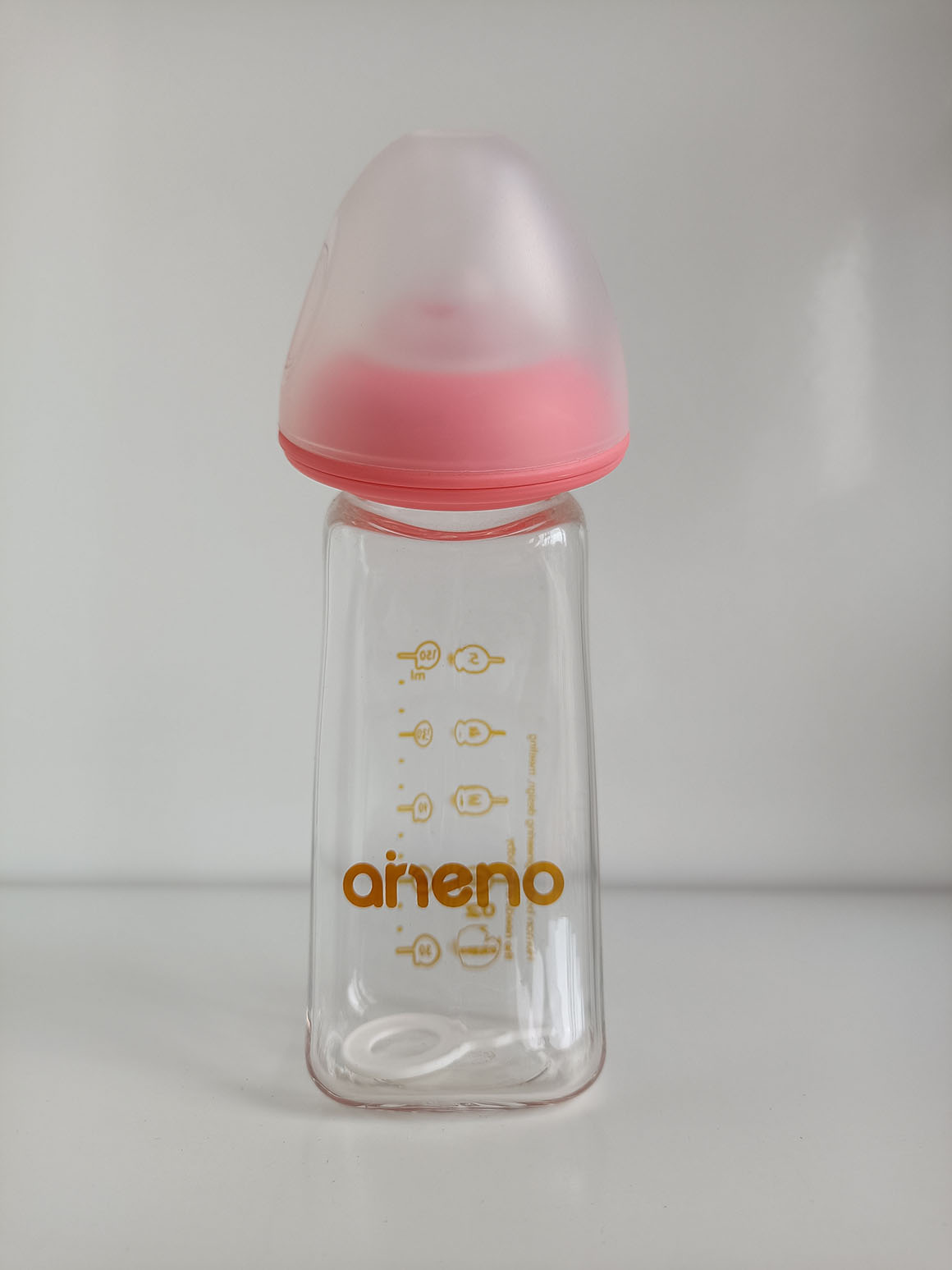原装正品恩尼诺aneno婴儿玻璃奶瓶奶嘴标口宝宝防摔防胀气防呛奶