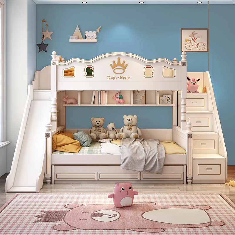 儿童床上下铺双层床两层上下床实木高低床上下铺木床双人床小户型