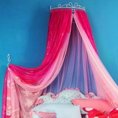 双层床幔蚊帐儿童床头纱帘粉色加密房挂墙公主装饰落地沙发帐吊顶