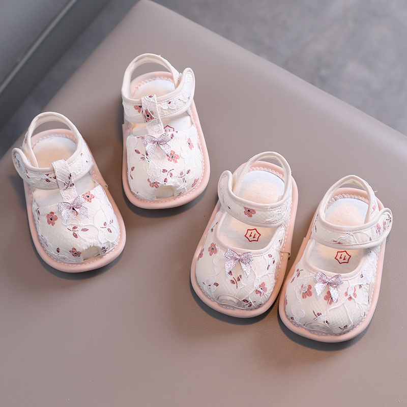 婴儿凉鞋女宝公主鞋两1一2岁宝宝鞋子夏季室内鞋幼儿布鞋软底夏天