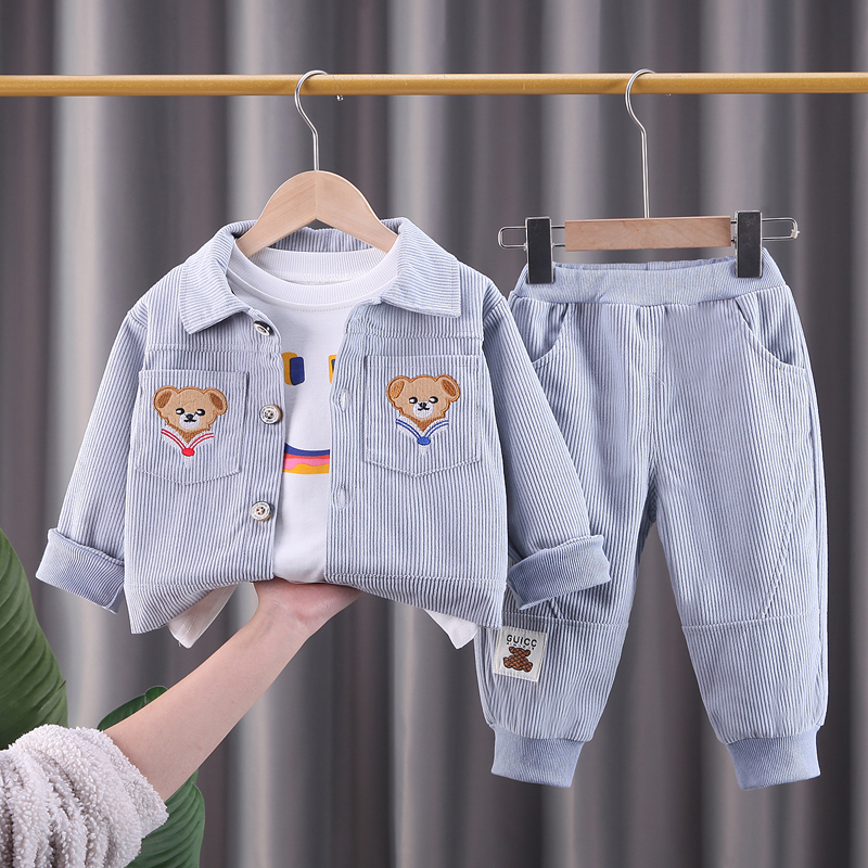 男宝秋装套装0一1岁2男婴儿童装9宝宝灯芯绒衣服3长袖4长裤12个月