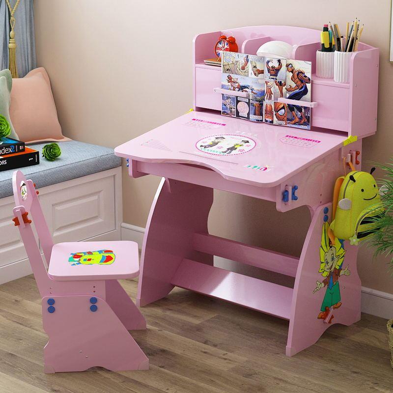 儿童学习桌椅套装小学生写字台可升降书桌书柜组合男孩女孩课桌椅