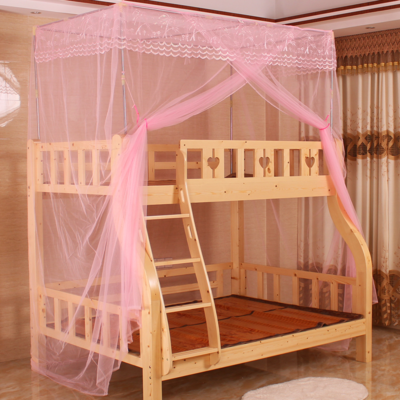 子母床蚊帐上下铺梯形1.p0米0.9双层床1.2m高低儿童床1.35米一体