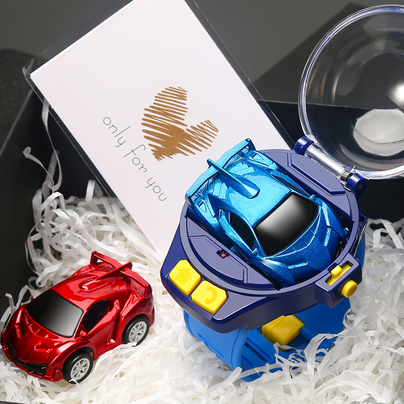 黑科技手表遥控小汽车迷你合金赛车男孩电动儿童玩具车生日礼物