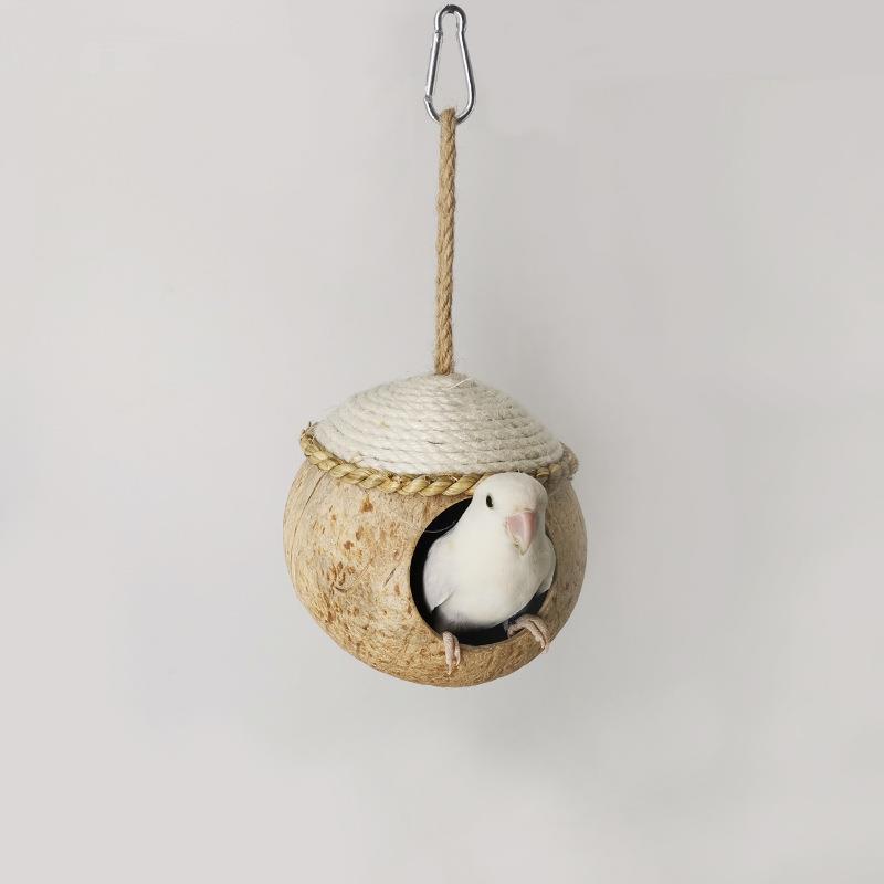 椰壳鸟窝鸟巢夏季宠物用品玩具椰壳仓鼠窝牡丹鹦鹉窝文鸟鸟窝小型