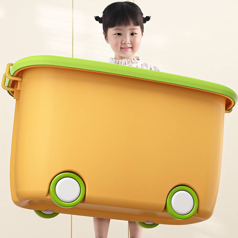 宝宝玩具收纳儿童箱筐家用整理衣服零食储物箱塑料收纳盒萌趣箱子