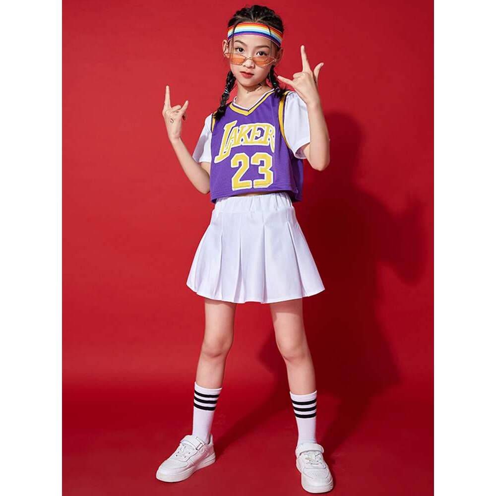 儿童运动会啦啦队服装演出服幼儿园篮球宝贝团体表演小学生