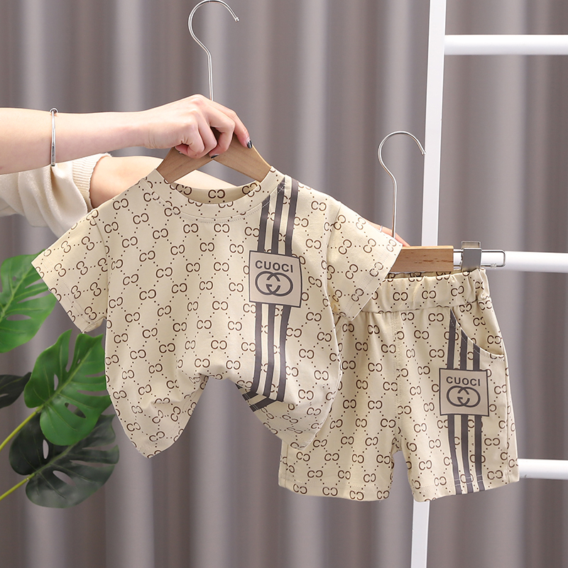 帅气男宝宝短袖童装夏季1一周岁婴儿全棉衣服2两3三岁半4分体套装